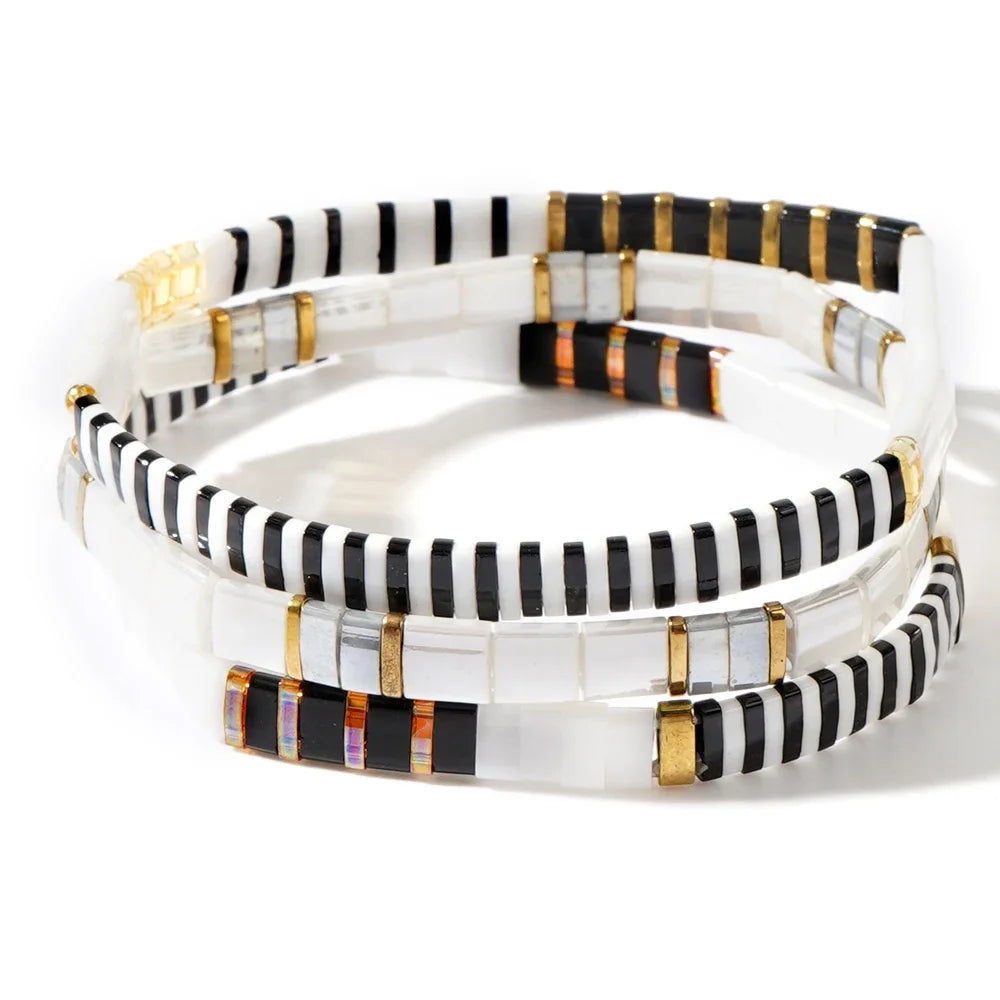 Tris Veloria - Parure di Bracciali in Perline Miyuki