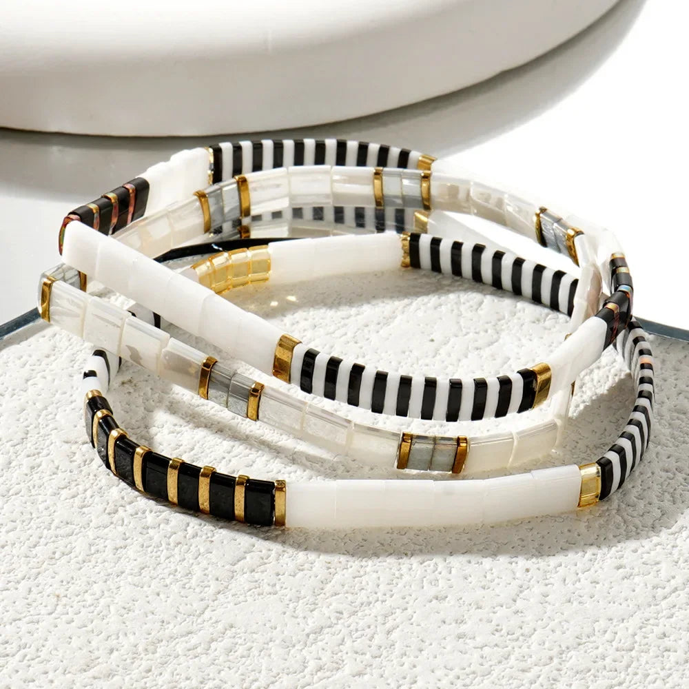 Tris Veloria - Parure di Bracciali in Perline Miyuki
