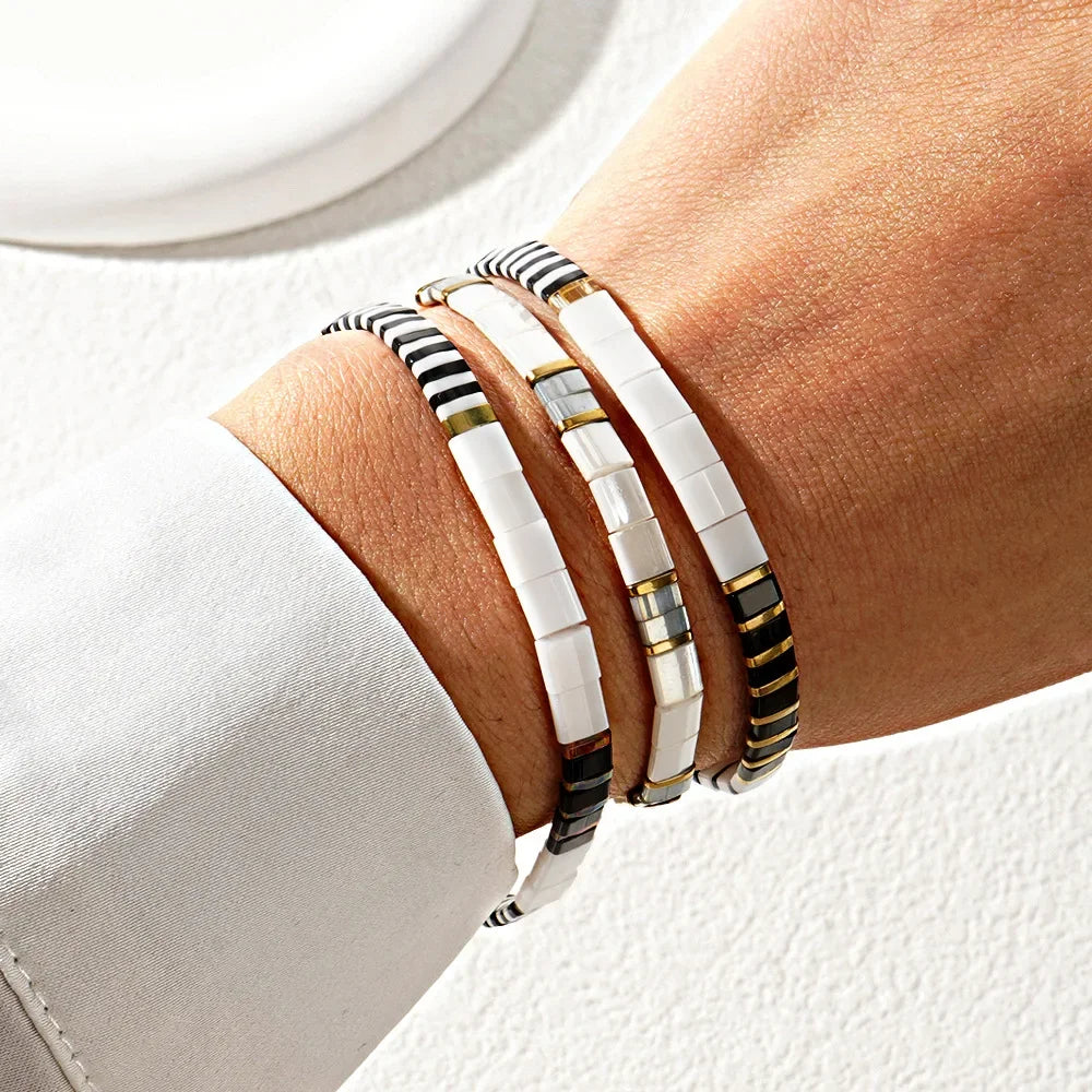 Tris Veloria - Parure di Bracciali in Perline Miyuki
