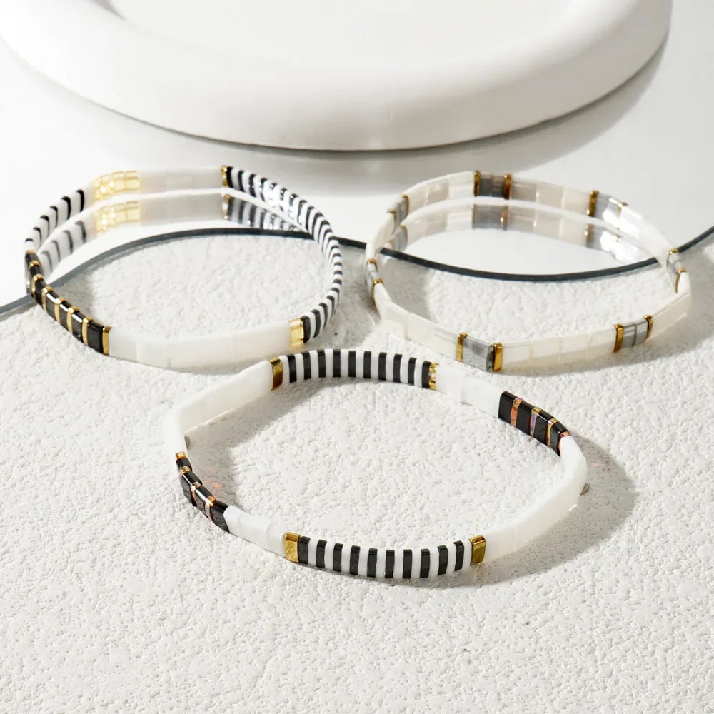 Tris Veloria - Parure di Bracciali in Perline Miyuki