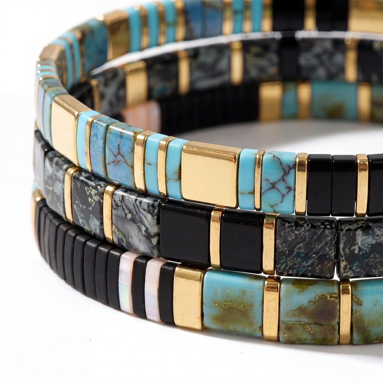 Tris Turelia - Parure di Bracciali in Perline Miyuki