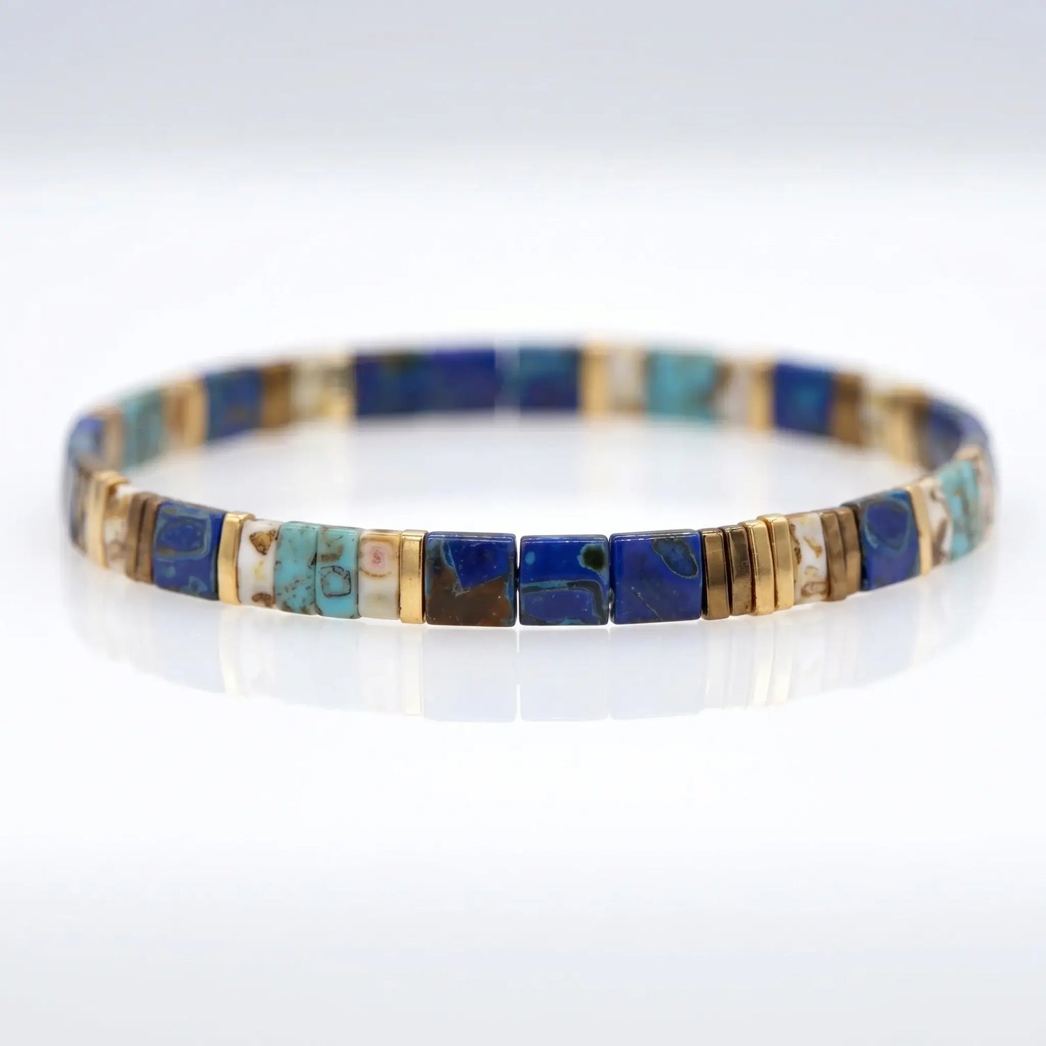 Bracciale Ajisai – Ortensia Blu e Oro